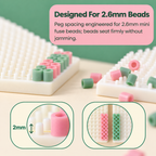 小板*4-PixieDots 52x52 Pixel Pegboard PRO 4-Pack – Interlocking 2.6mm Fuse Bead Boards with Engraved Gridlines & Long 2mm Pins, Snap-Together Pixel Art Boards for Kids & Adults
