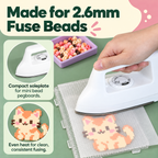 熨斗-PixieDots Mini Iron (White) - Precision Fusing Tool for 2.6mm Fuse Beads | Fuse Beads Iron for Mini Iron Beads Craft