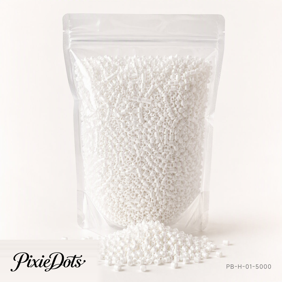 案例--PixieDot 5000 pcs  Emergency Refill Beads 2.6mm Fuse Beads, PixieBeads Single-Color Bulk Refill Melty Beads, Mini Fuse Beads for Pixel Art