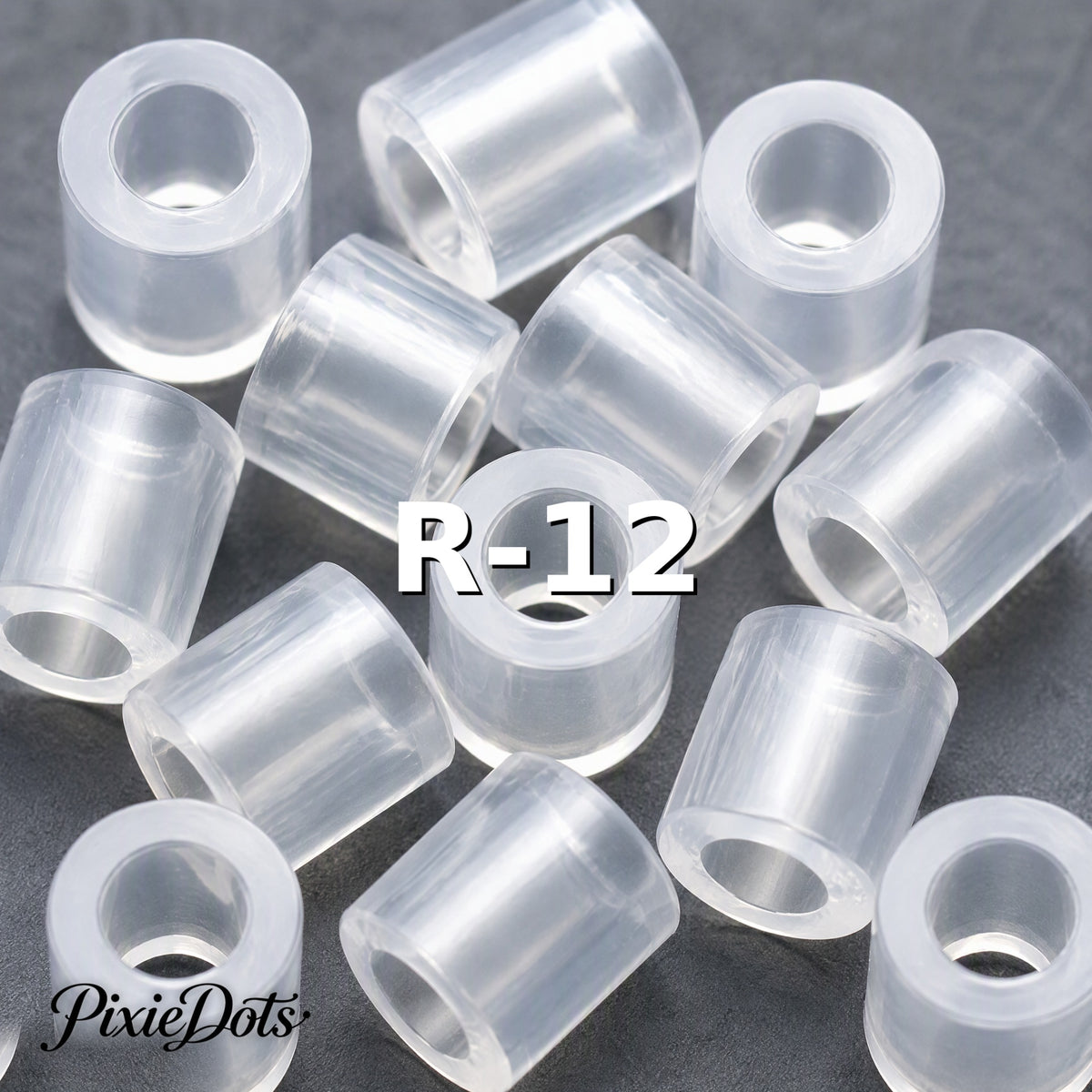 PixieDots Pure Pixels 1000ct Refill - Palette R (Transparent) 2.6mm Mini Fuse Beads | Fusible Beads Refill for Craft
