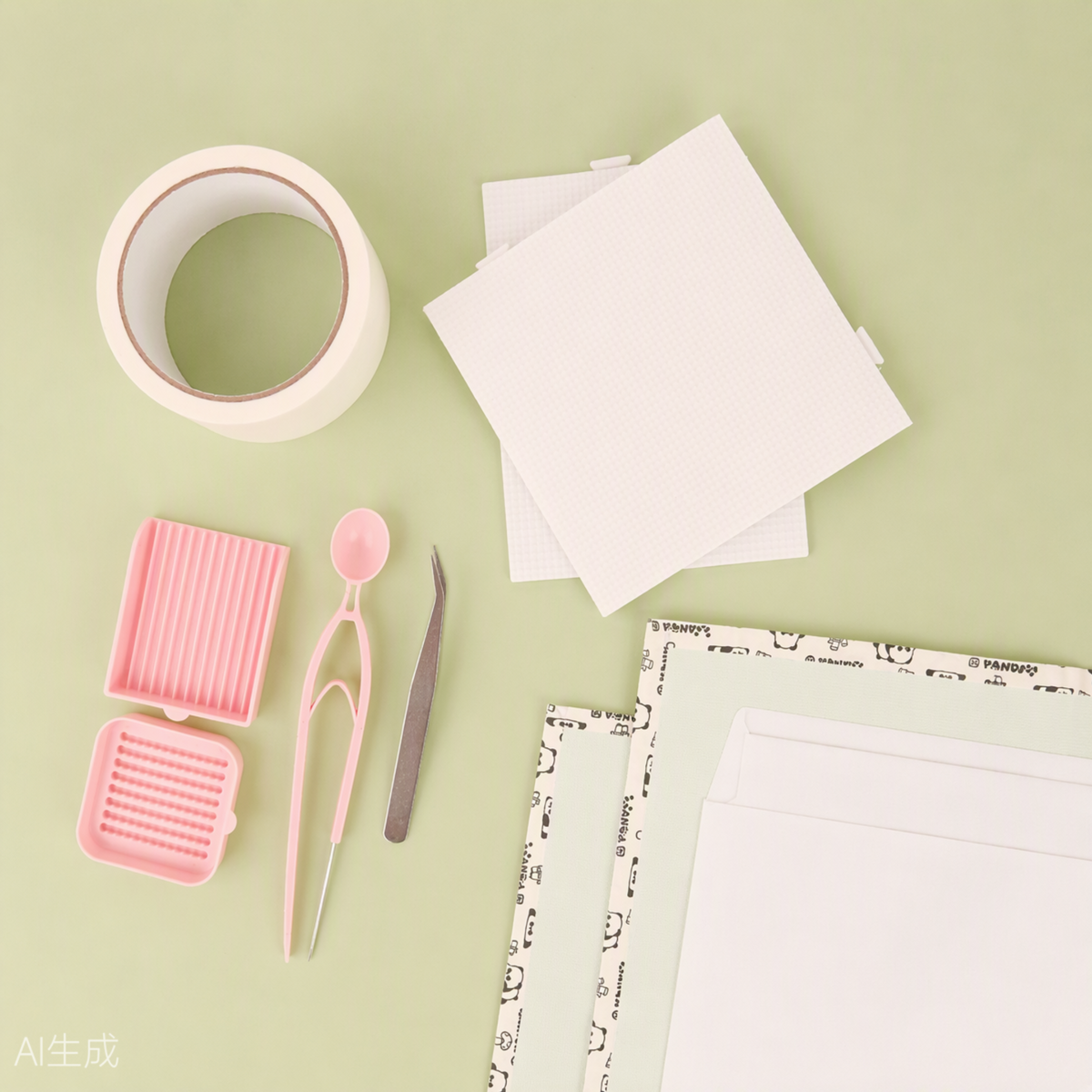 工具套装  PixieCraft Premium Tool Combo - Tweezers, Pegboard & Iron Mat Set for 2.6mm Fuse Beads