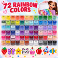 PixieDots 72,000 pcs 2.6mm Fuse Beads Kit, 72 Colors PixieBeads 103 pcs Full Set with Storage Box, Pegboards, Tweezers, Trays, Bead Pen, Ironing Mats, Pixel Art Craft Kits for Adults, Teens