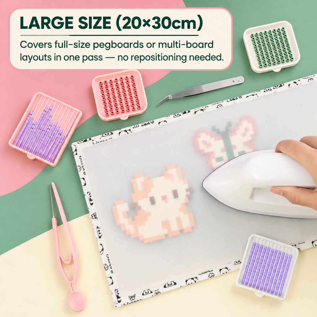 烘焙布PixieCraft Iron Mat - Reusable Non-Stick Ironing Sheets for 2.6mm Fuse Beads