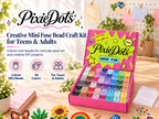 PixieCraft 48,000 pcs 2.6mm Fuse Beads Kit, 48 Colors PixieBeads 79 pcs Full Set with Storage Box, Pegboards, Tweezers, Trays, Bead Pen, Ironing Mats, Pixel Art Craft Kits for Adults, Teens，perfect gift
