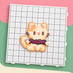 大板-3色 PixieDots 1pc 104x104 Mega Large Pegboard Pro – Interlocking 2.6mm Fuse Bead Board with Engraved Gridlines & 2mm Pins, Snug Fit Stable Design for Large Pixel Art Projects
