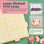 大板-3色 PixieDots 1pc 104x104 Mega Large Pegboard Pro – Interlocking 2.6mm Fuse Bead Board with Engraved Gridlines & 2mm Pins, Snug Fit Stable Design for Large Pixel Art Projects