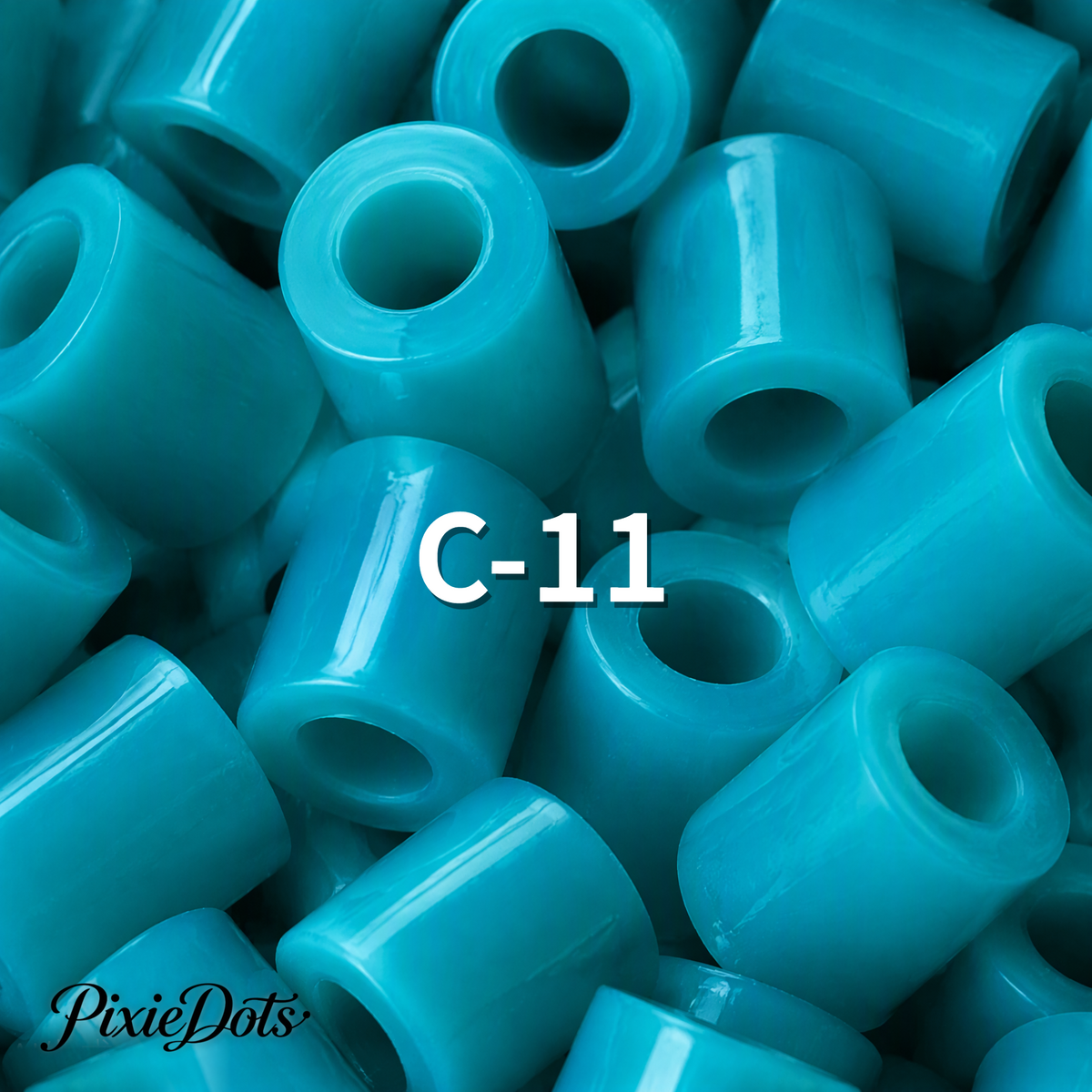 PixieDots Pure Pixels 1000ct Refill - Palette C (Ocean Blues) 2.6mm Mini Fuse Beads | Fusible Beads Refill for Craft